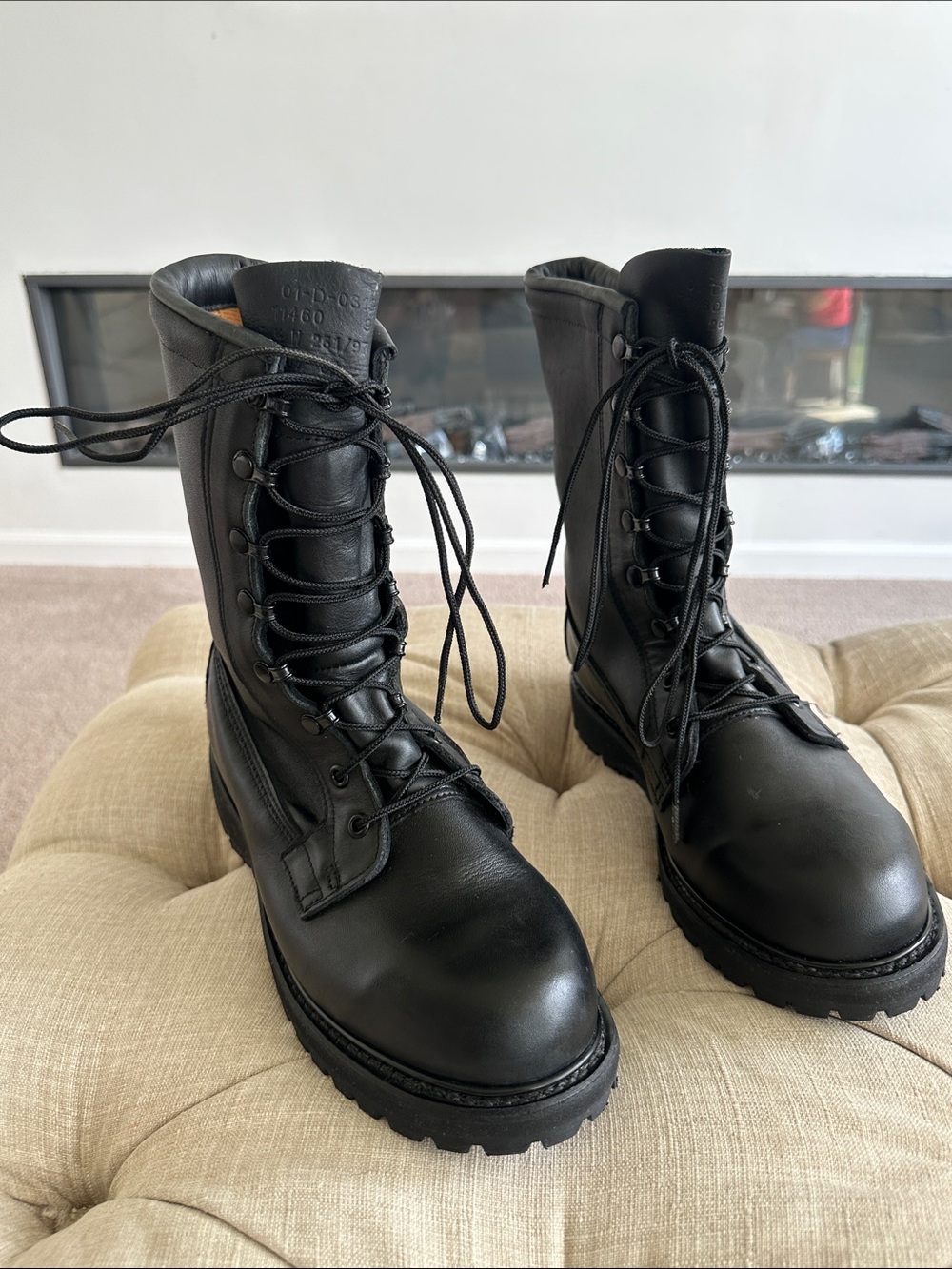Bates Black Leather Tactical Combat Boots